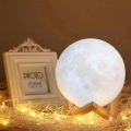 1 LED Moon Light Galaxy Light, DIY Moon Night Light, Girl, Boy, Child, Woman Birthday Gift, Bedroom Decoration (Warm Light). 