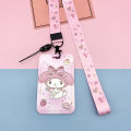 Sanrio ID Badge Holder Neck Strap Cartoon My Melody Subway Door Card Holders Hello Kitty Kids Campus Lanyard Credential Holder. 