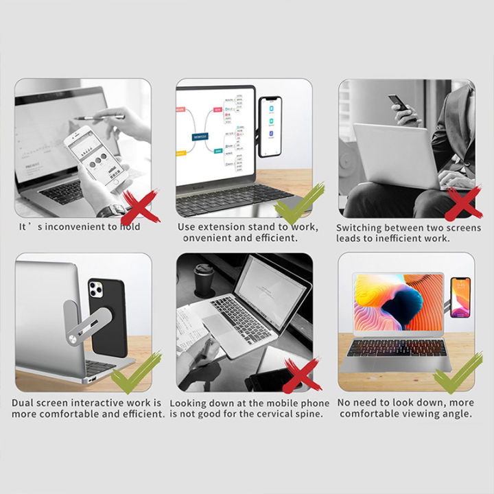 Laptop%20Screen%20Support%20Holder%20Dual%20Monitor%20Display%20Clip%20Adjustable%20Phone%20Stand%20Laptop%20Side%20Mount%20Connect%20Tablet%20Bracket%20-%20Image%203