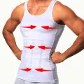 Mens Slimming Body Shaper Shapewear Abdomen Compression Shirt to Hide Gynecomastia Moobs Workout Tank Tops Undershirts. 