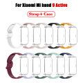 PC Case+Silicone Strap for Xiaomi Mi band 9 Active Smart Watch Full Cover Screen Hard Bumper Protector Shell and Soft Sport Band. 