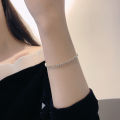 Luxury Roman Crystal Geometric Chain Bracelets for Women Trendy Goth Full Rhinestone Marquise Charm Tennis Bracelet Wed Jewelry.