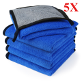 5PCS AB Double Sides Car Wash Microfiber Towel Cleaning Drying Cloth Drying Towel Car Care Detailing Car Wash Towel Supplies.
