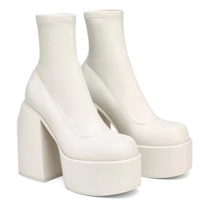 Women%20New%20Fashion%20Short%20Boots%20Women%20%20Leather%20Boot%20Square%20toe%20casual%20Zipper%20high%20heels%20Casual%20thick%20soled%20women%20shoes%20Zapatos%20-%20Image%203