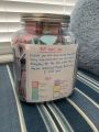 Unique gift for him/her - 365 Notes glass jar (customize notes for him and her with different colors). 
