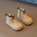 Autumn Winter Baby Boys Girls Boots Oxford Suede Children Casual Shoes Outdoor Anti-slip Infant Shoes Plush Kids Ankle Boots. 