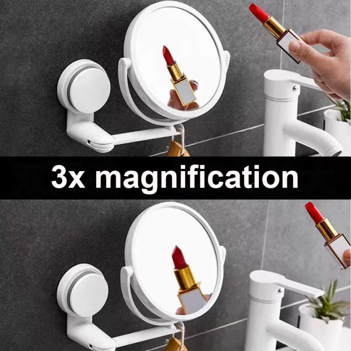 Adjustable%20Swivel%20Makeup%20Mirror%20with%203X%20Magnification%20-%20Double%20Sided%20HD%20Mirror,%20Strong%20Suction%20Wall%20Mount,%20Built-in%20Hook%20-%20Image%204