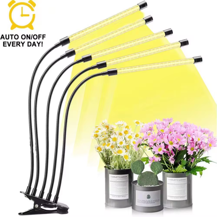 LED USB Clip Grow Light 3000K Full Spectrum Plant Lamp Timing Control ...