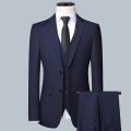 Suit Boutique Men's Fashion Business (Blazer+ Vest + Trousers) Gentleman's Wedding Casual Professional Formal Suit 3 Piece M-6XL.