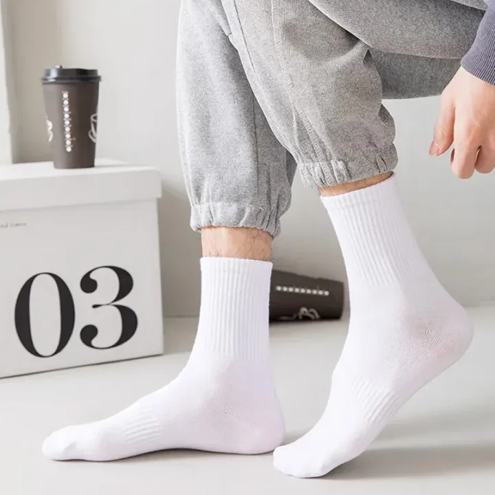 5Pairs%20Brand%20Men%20Cotton%20New%20Style%20White%20Socks%20Men%20Soft%20Breathable%20Sports%20Long%20Socks%20Summer%20Winter%20for%20Male%20Socks%20Plus%20Size%20-%20Image%206