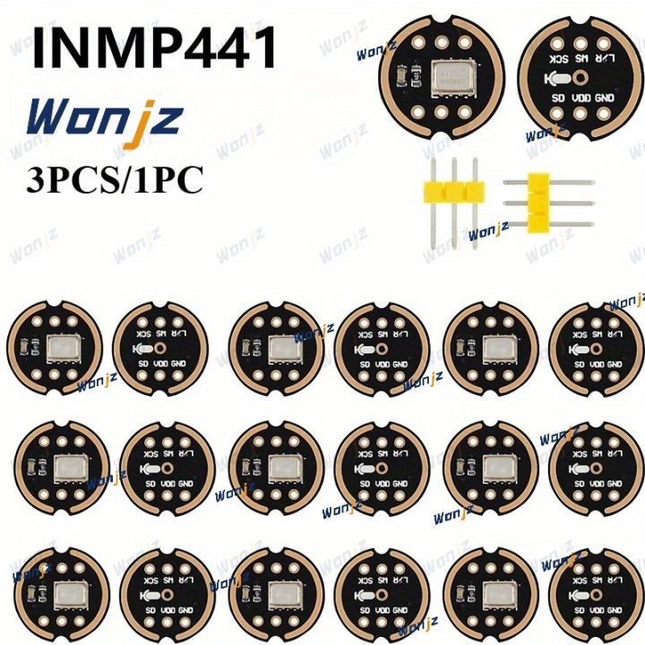 3pcs / 1pc INMP441 Omnidirectional Microphone Module, SPI Interface, Compatible with Arduino, ESP32, Raspberry Pi, STM32