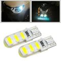 car parking bulb t10 6led white color silicone parking bulb water proof. 