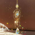 1Pc Sparkling Star Moon CrystalSun ChaserWind ChimesPerfect forHome Decor Wedding Party Hanging and Outdoor Garden Rainbow Maker. 