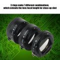 Auto Focusing Macro Extension Lens Adapter Tube Rings Set for EF Mount Camera Lens Ring Macro Adapter Lens Close Up Lens Ring. 