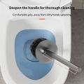 Luxury Toilet Brush Metal Shell Wall-Mounted Toilet Brush Holder No Dead Angle Home Cleaning Tools Bathroom Accessories.