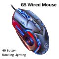 Silver Eagle G5 Mute Wired Mouse Six Keys Luminous Game E-Sports Machinery Computer Accessories Cross-Border Delivery. 