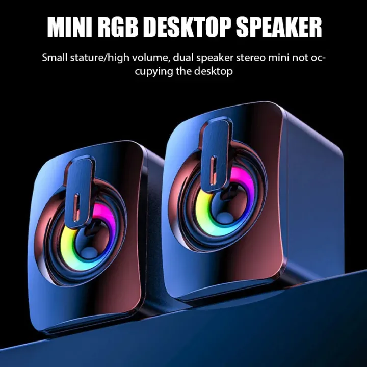 Computer Speakers PC Sound Box HIFI Stereo Microphone USB Wired Caixa ...