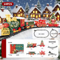 Electric Train Toy Christmas Train Engine Railway Music Santa Claus Snowman Track Set Decor Model Party Toys For Children Gift. 