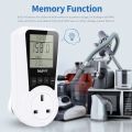 Besvic Power Meter Energy Monitor Plug, Besvic 13A Electricity Usage Power Consumption Monitor Socket with 7 Monitoring Modes, Overload Warning, Amp Wattage Volt Meter Analyzer (Pack of 2). 