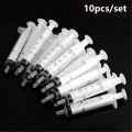 10x Disposable Plastic 5ml Injector Syringe No Needle for Lab Nutrient Measuring Small Pet Food Feeder (Without needle). 