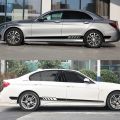 2PCS Car Stickers Auto Body Waterproof Decals for Mercedes Benz W204 W203 W205 W212 GLC CLA GLA AMG C180 C200 C300 C63 Coupe C43. 