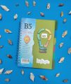 5 subject notebook double spiral notebook string pp cover B5 notebook 105 sheets. 