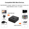 2 Port HDMI-Compatible 2.0 Switch 4K 2x1 1x2 Bi Directional Switcher 2 Input 1 Output Splitter for PS4/3 TV Box Switcher Adapter. 