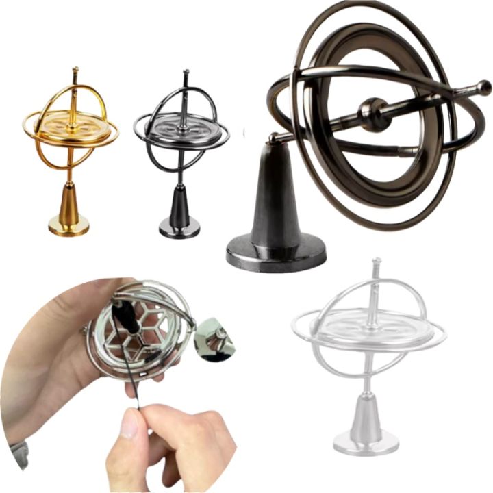 Angular Dynamic Balance Fingertip Gyroscope Stress Relief Toys Creative Metal Anti Gravity Gyroscope Physics Experiment