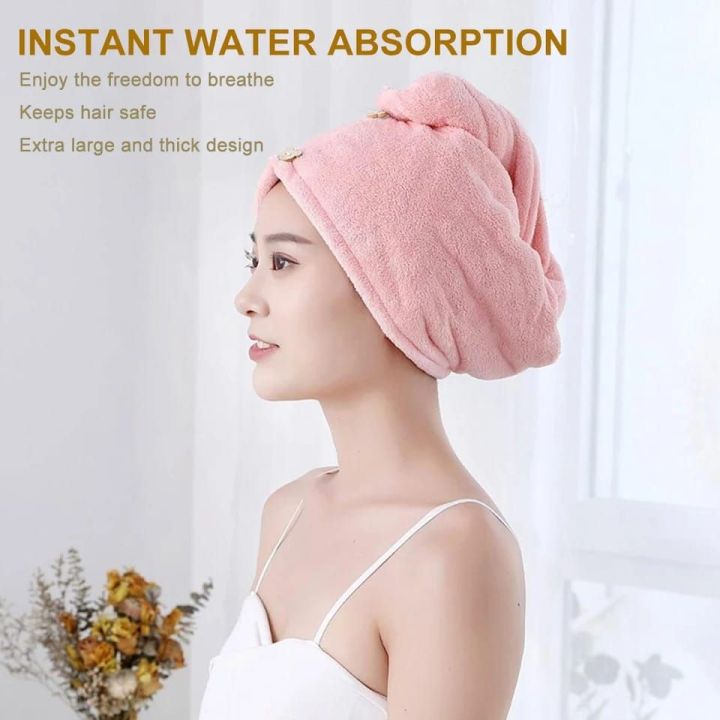 Coral%20velvet%20hair%20towel%20for%20drying%20-%20Image%202