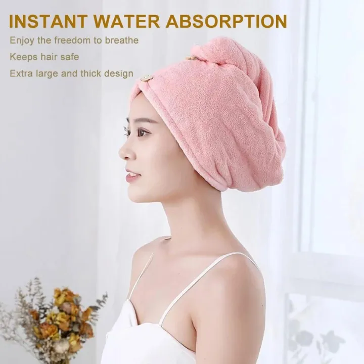 Coral%20velvet%20hair%20towel%20for%20drying%20-%20Image%202