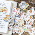 45pcs My cat Decorative Stickers Adhesive Stickers DIY Decoration Diary Japanese Stationery Stickers. 