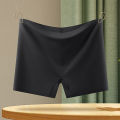 Womens Nylon Ice Silk Seamless Boyshort Underwear Anti-See-Through Breathable Non-Curling Safety Pants.