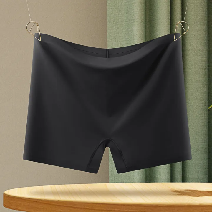 Womens%20Nylon%20Ice%20Silk%20Seamless%20Boyshort%20Underwear%20Anti-See-Through%20Breathable%20Non-Curling%20Safety%20Pants%20-%20Image%207