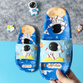 Children‘s Spaceman Slides Cute Cartoon Astronaut Toddler Slippers for Boys and Girls Open-Toed Sandals. 