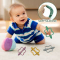 Baby Teething Toys with Easy-Grip Handles, Food-Grade Silicone Teething Toys, Suitable for Babies 0-6 Months, 6-12 Months.