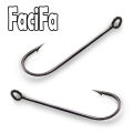 25 pcs Big Eyelet Fishing Hook Long Shank Barbed Round Bent Joint Hook Big Eye Ring Worm Hook Fishing Lure Spoon Spinner.