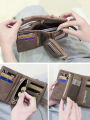 Women's short frosted wallet Korean version student small fresh cute Tri-fold  multi cardslot zero wallet multifunctional wallet. 