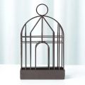 1pc Fireproof Mosquito Coil Holder – Wrought Iron Hanging Birdcage Design. 