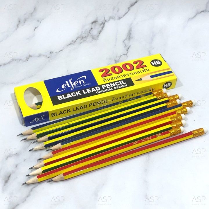 Elfen wood pencil with Eraser (12 PCs/box) colored pencils assorted colours