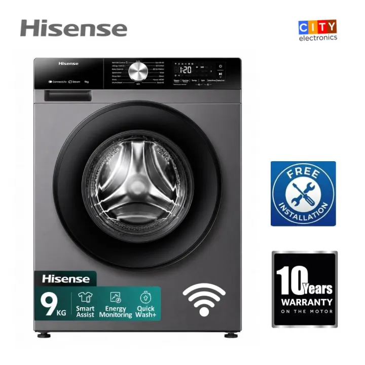 Hisens%209%20Kg%20Fully%20Automatic%20Front%20Loading%20Inverter%20WiFi%20Washing%20Machine%201400%20RPM%20WFQY9014EVJMS%20-%20Image%203