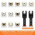 12Pcs Extra Long Oscillating Saw Blade Set Bi-Metal Oscillating Multitool Blade Precise Cut for Soft Metal Wood Plastic Nails. 