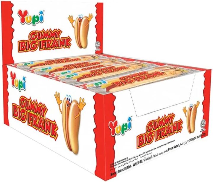 Yupi big frank gummy_box of 24 sachets x 32g