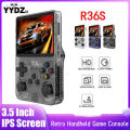 Open Source R36S Retro Handheld Video Game Console Linux System 3.5 Inch IPS Screen Portable Pocket Video Player 64GB Games. 