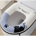 Four Seasons Universal Cat Pattern Toilet Seat Cushion New Home Use Thickened Waterproof Winter Warm Anti-Cold. 
