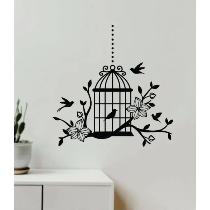 BIRDCAGE V4 WALL DECAL HOME DECOR STICKER ART VINYL BEDROOM BOYS GIRLS ...