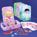 Magnetic 3D Puzzle Children Dress Up Change Facial Expression Game Iron Box Jigsaw Early Education Imagination Toys Girls . 