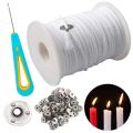 100Pcs Candle Holder 61m Cotton Candle Wick Smokeless Aromatherapy Cylindrical Candle Thread Candle Making Kit DIY Candle Maker.
