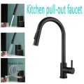 Kitchen Faucet Pull Out Brushed Nickle Stainless Steel Black Kitchen Mixed Tap Kitchen Sink Tap. 