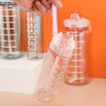 750ML Water Bottle with Straw Motivational Sport Water Bottle for Girls Leakproof Drinking Bottles Outdoor Travel Fitness Jugs.