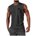 2025 Men'S Muscle Fitness Shirt Sports T-Shirt Gym Training Shirt Summer Casual Vest Tree Print Sleeveless Round Neck. 
